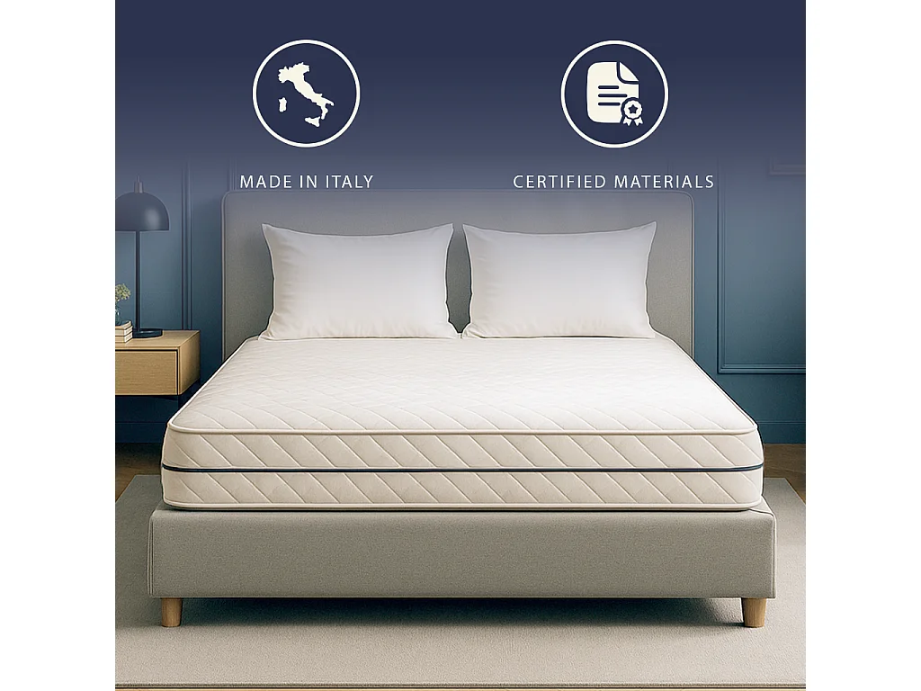 Fuze Pro | Matelas 140x200 cm | Ressorts + mousse | H. 24 cm | Orthopédique | Fabriqué en Italie