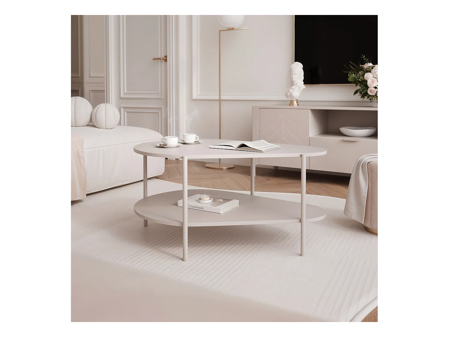 Table basse avec des pieds en métal - Cachemire - LORIEN