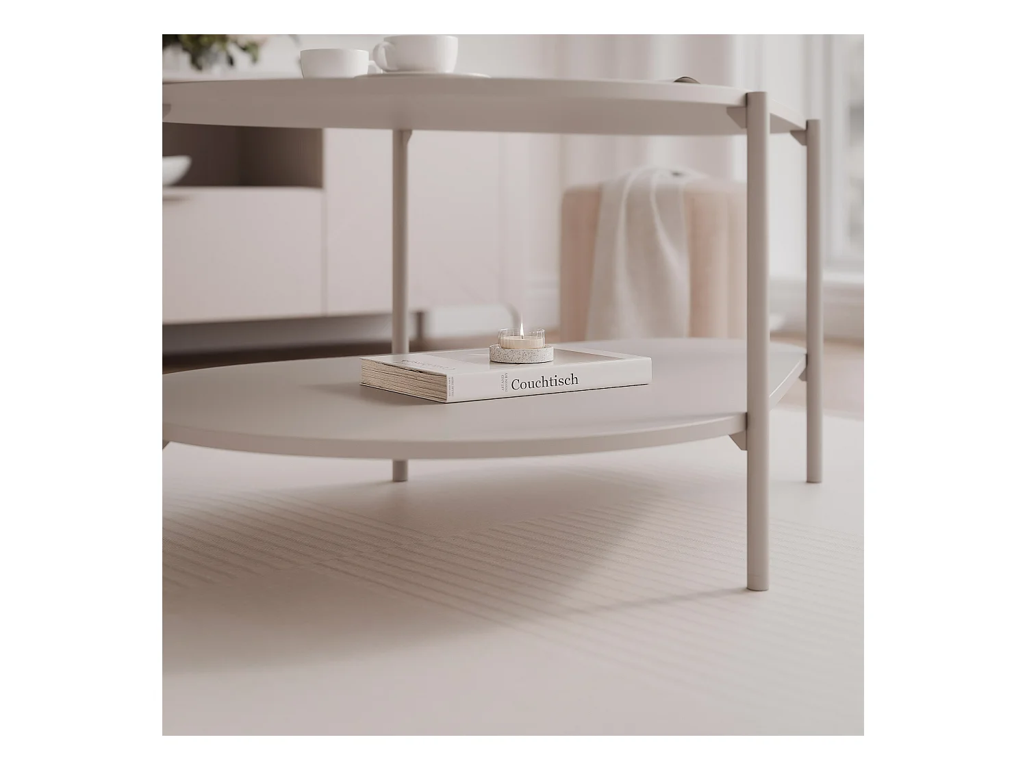 Table basse avec des pieds en métal - Cachemire - LORIEN