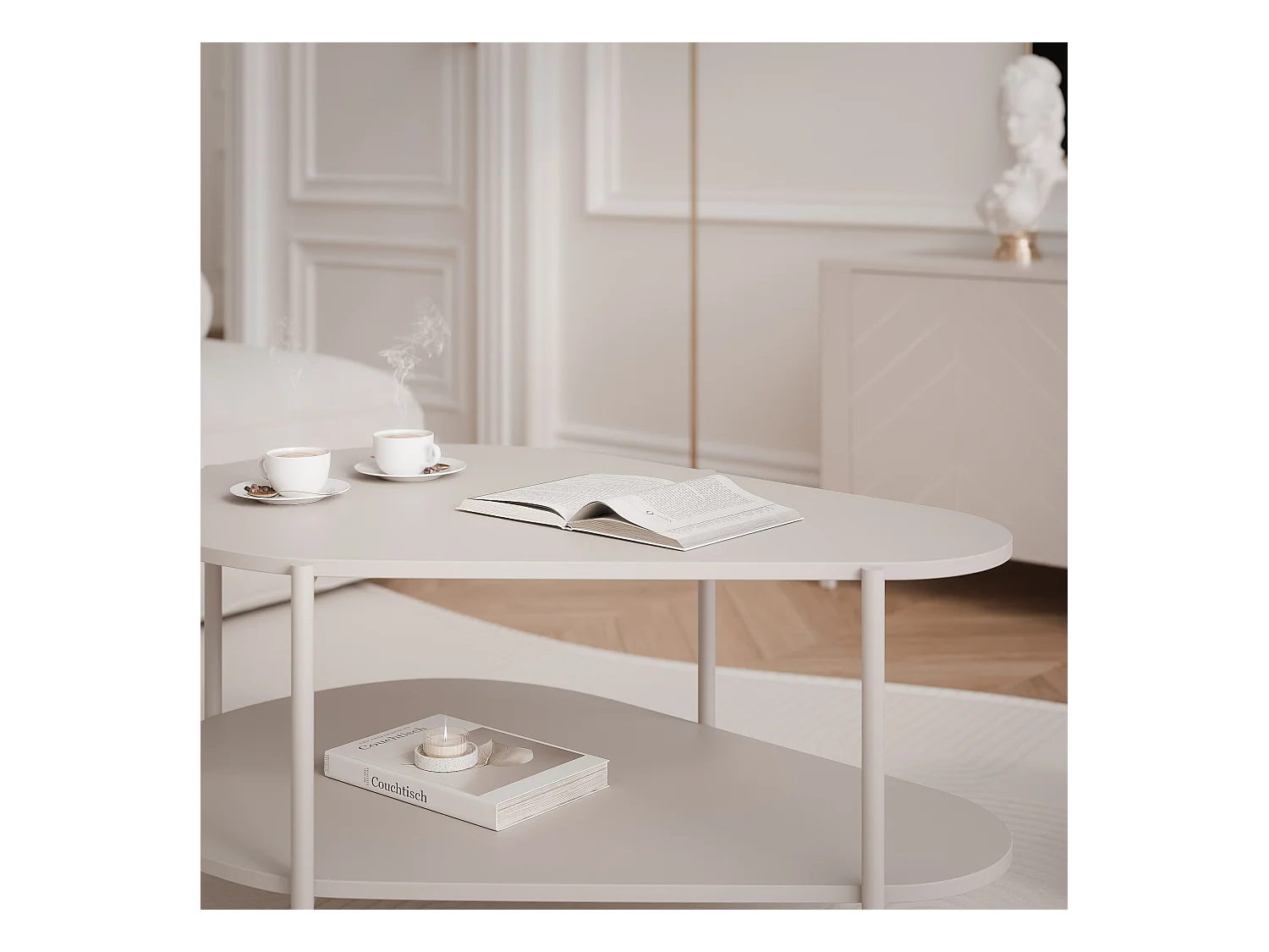 Table basse avec des pieds en métal - Cachemire - LORIEN