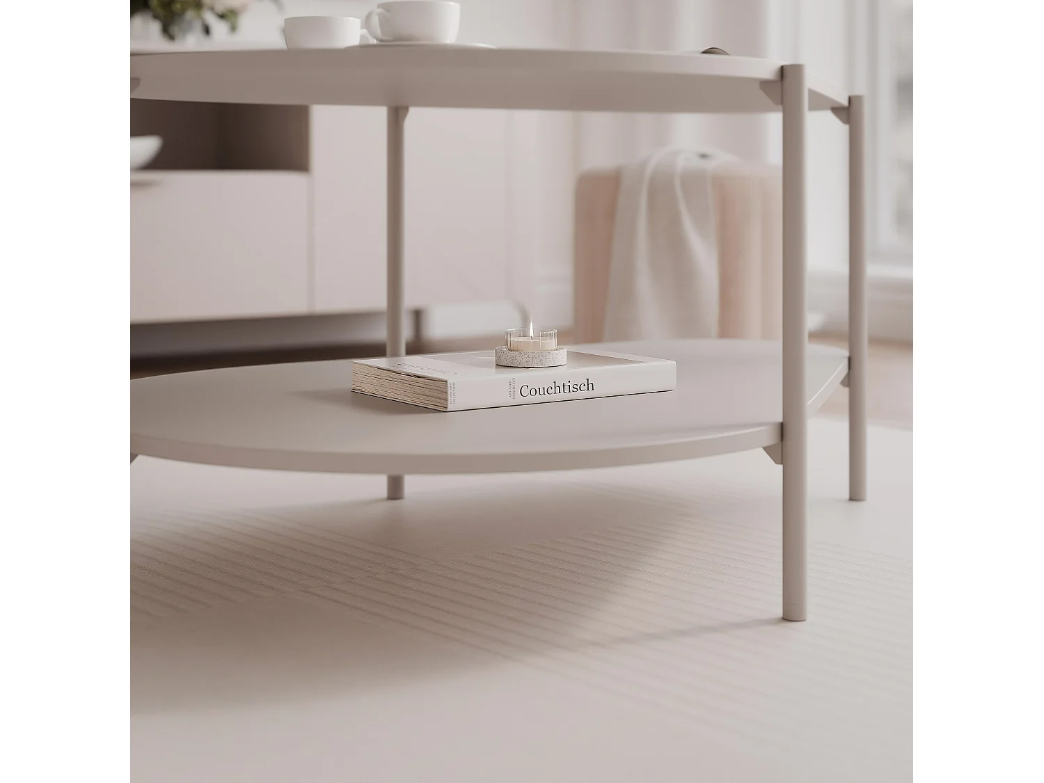 Table basse avec des pieds en métal - Cachemire - LORIEN