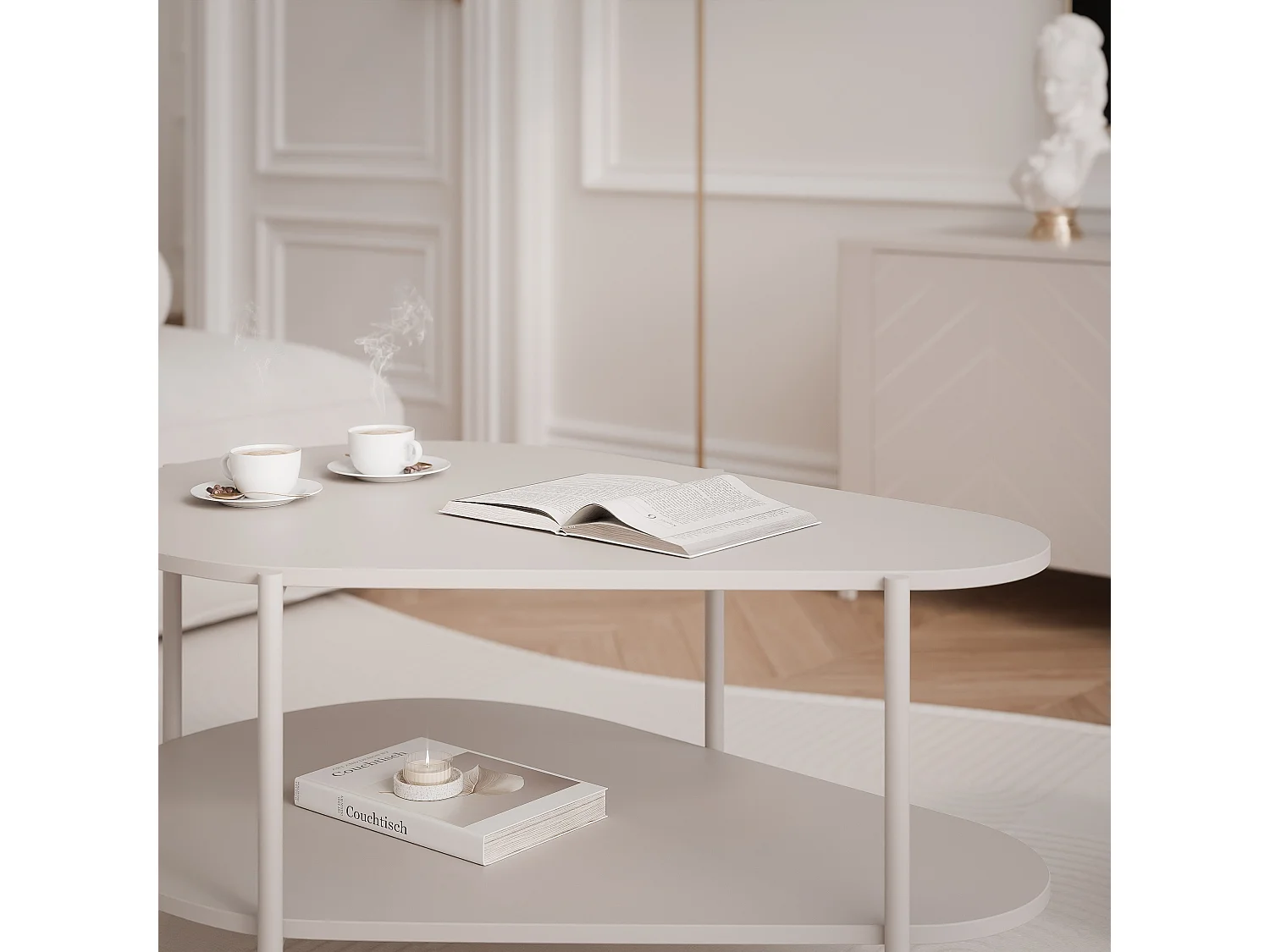 Table basse avec des pieds en métal - Cachemire - LORIEN