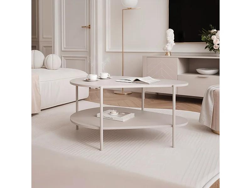 Table basse avec des pieds en métal - Cachemire - LORIEN