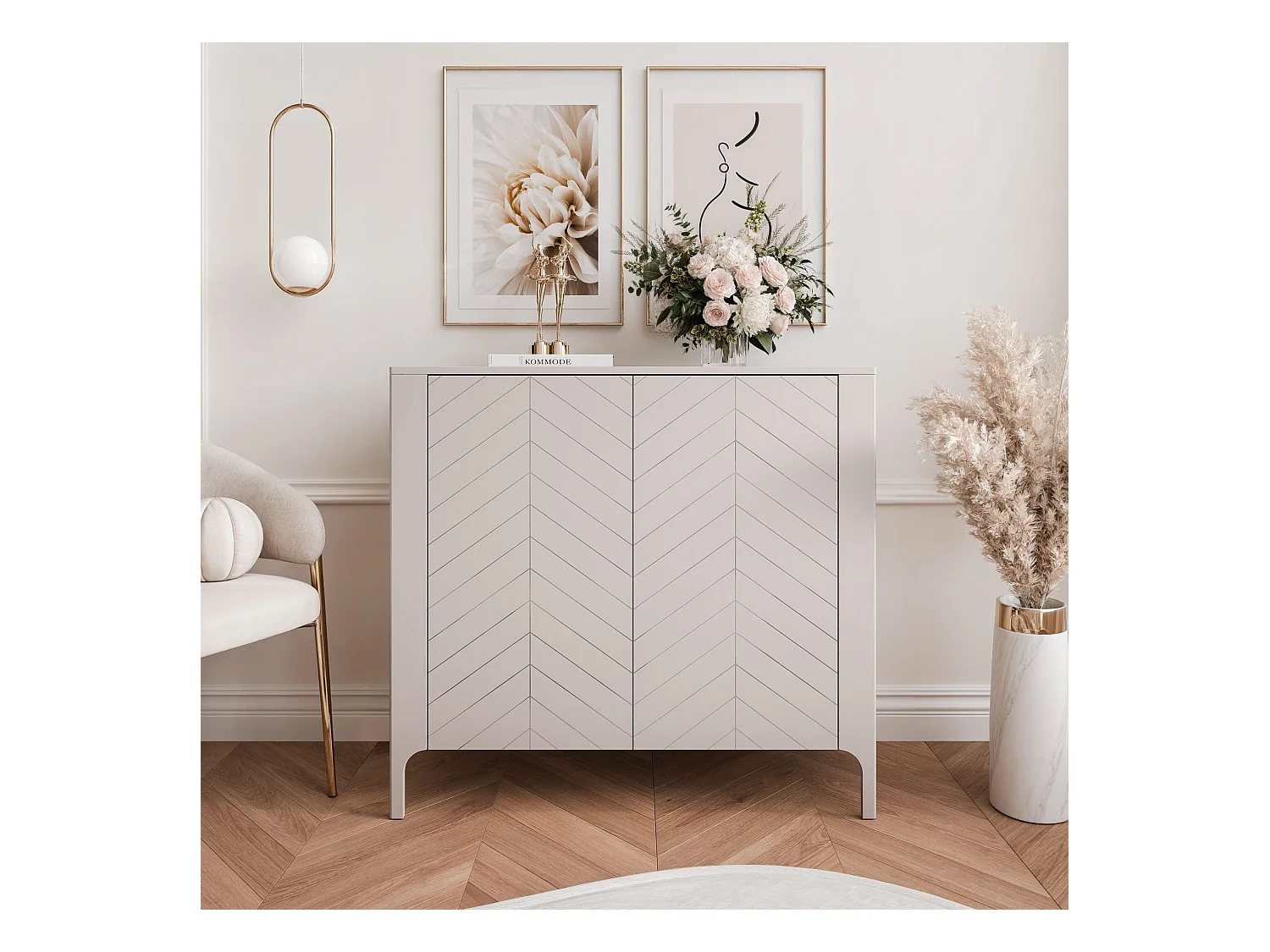 Buffet avec 2 portes et 2 étagères - Cachemire - LORIEN