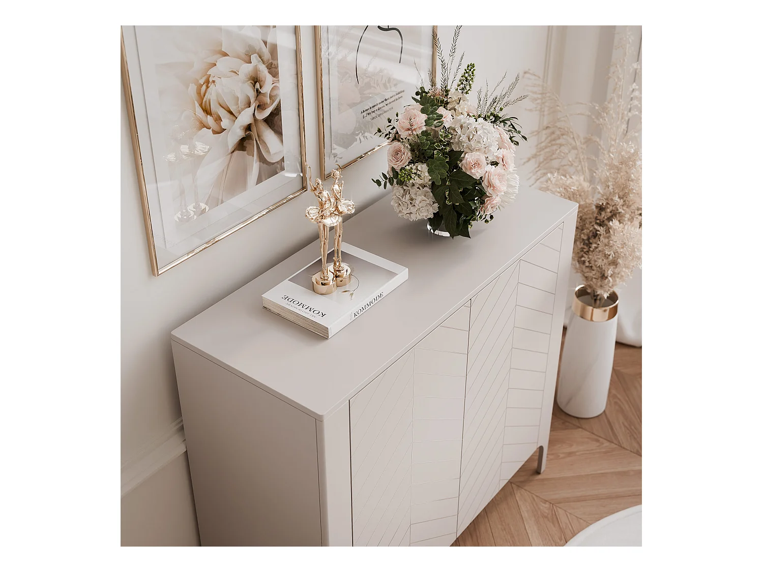 Buffet avec 2 portes et 2 étagères - Cachemire - LORIEN