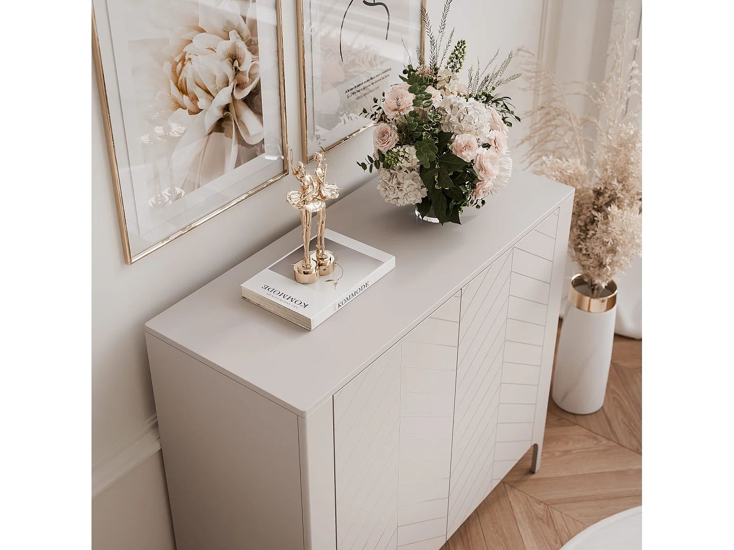 Buffet avec 2 portes et 2 étagères - Cachemire - LORIEN