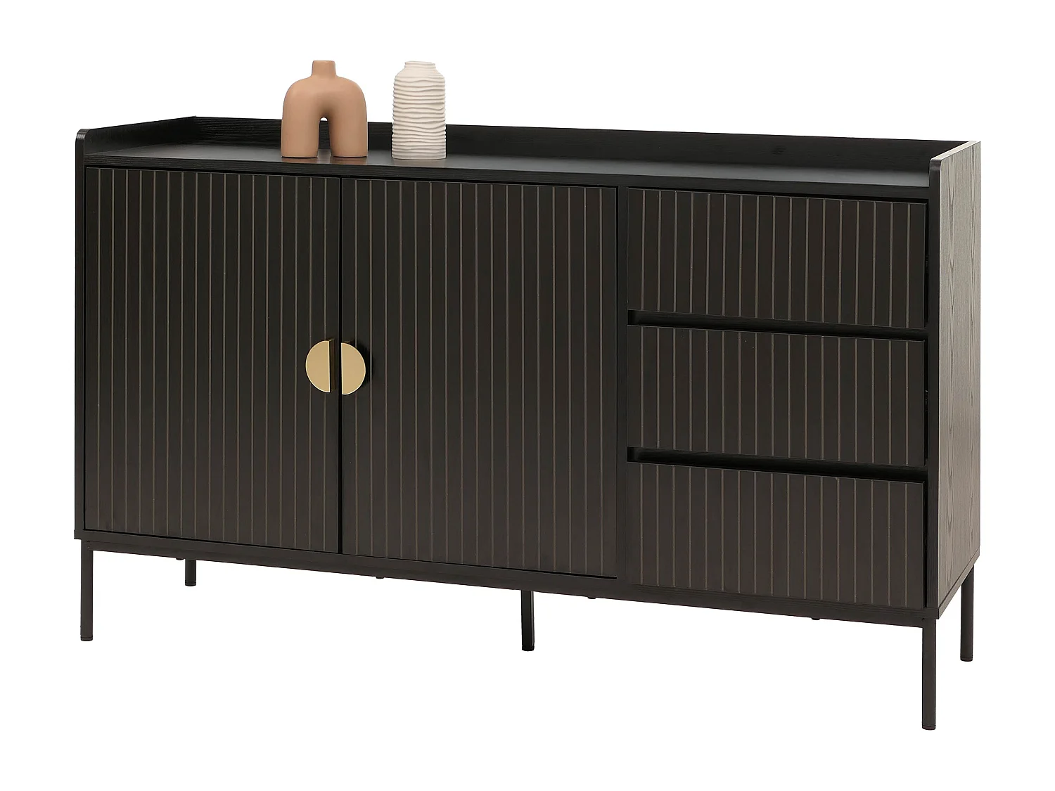 Buffet MCW-O39,  aspect bois noir