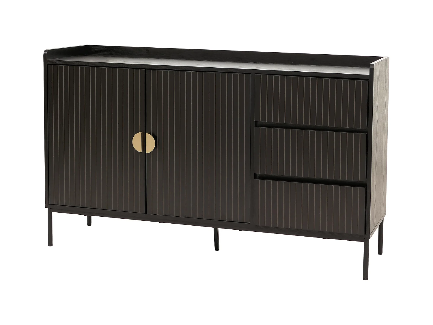 Buffet MCW-O39,  aspect bois noir