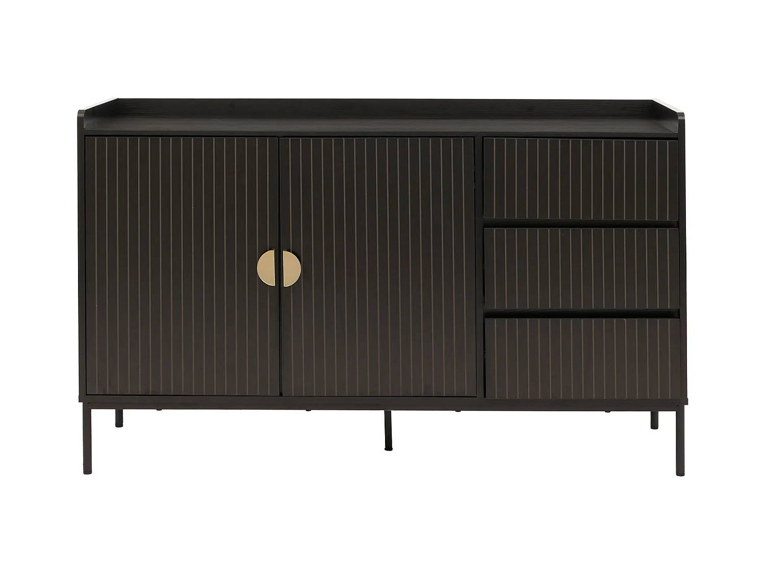 Buffet MCW-O39,  aspect bois noir