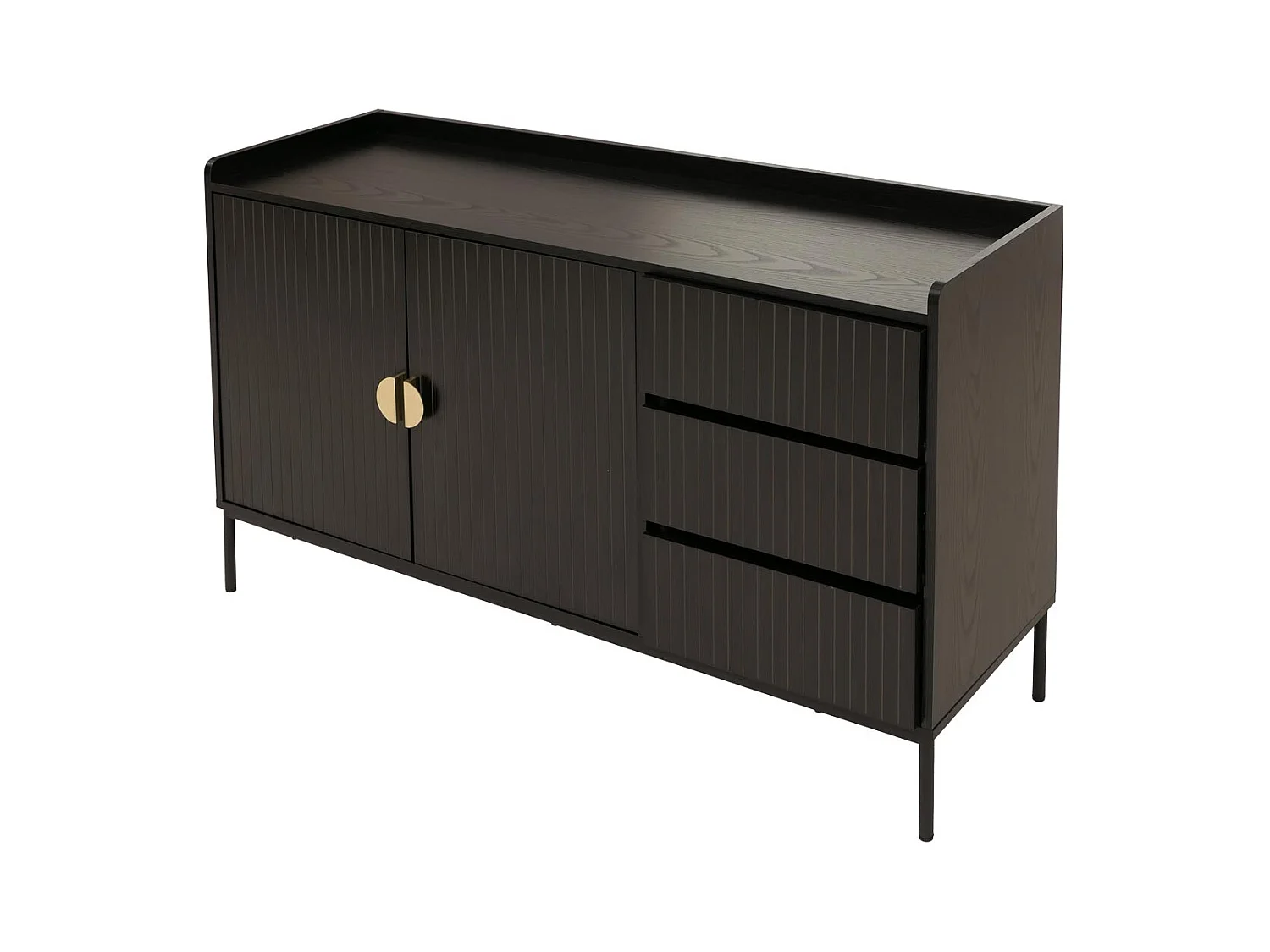 Buffet MCW-O39,  aspect bois noir