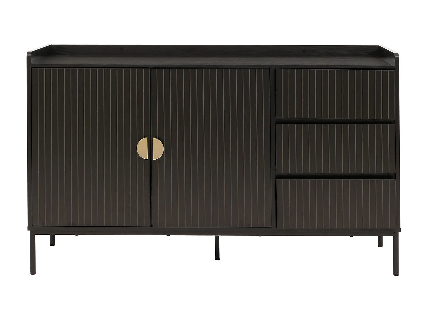 Sideboard MCW-O39, Holzoptik schwarz