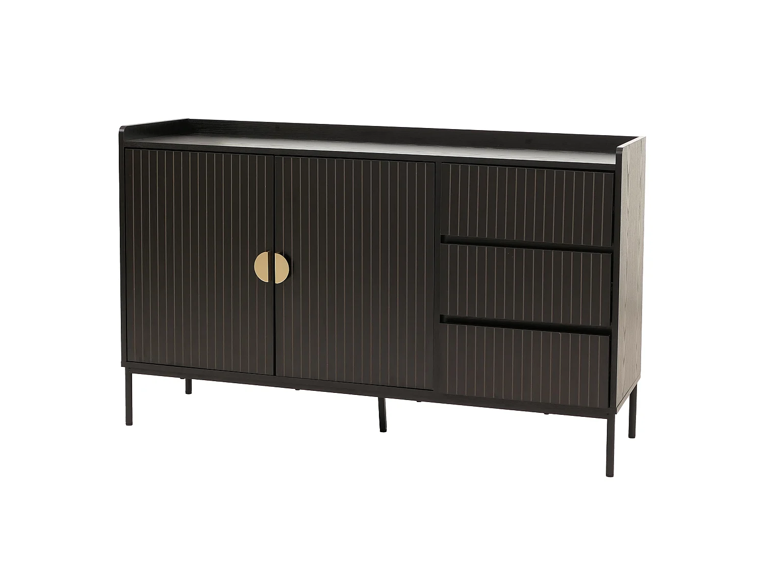 Buffet MCW-O39,  aspect bois noir