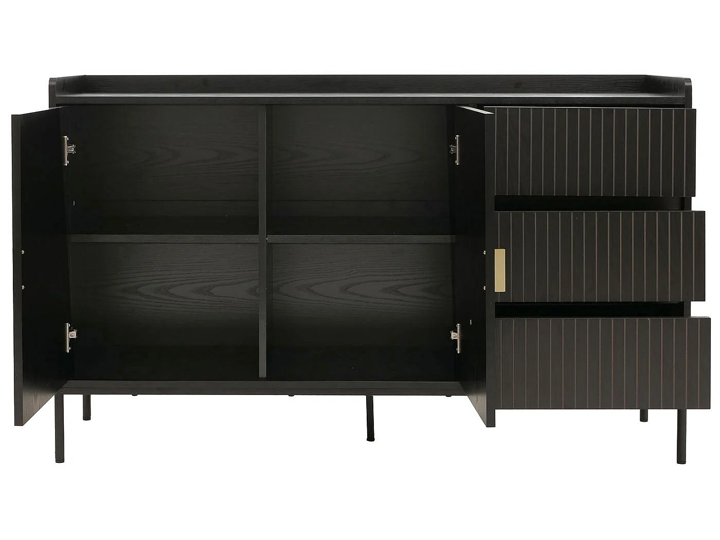 Buffet MCW-O39,  aspect bois noir
