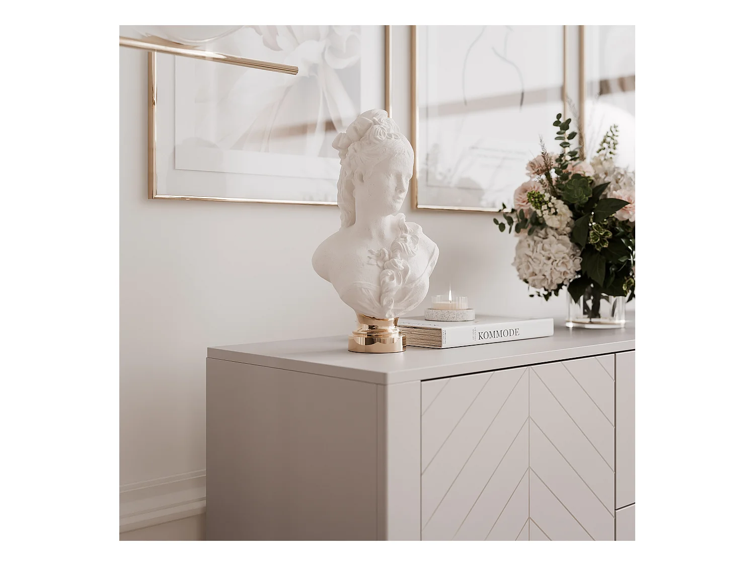 Buffet avec 2 portes et 3 tiroirs - Cachemire - LORIEN