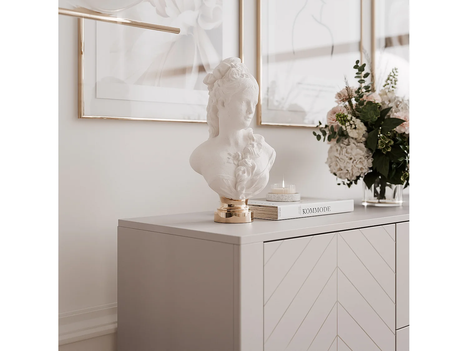 Buffet avec 2 portes et 3 tiroirs - Cachemire - LORIEN