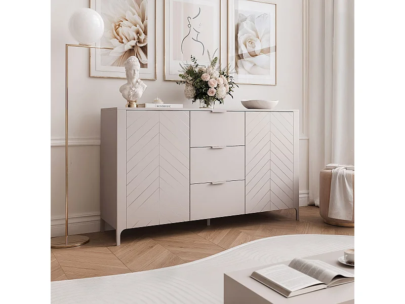 Buffet avec 2 portes et 3 tiroirs - Cachemire - LORIEN