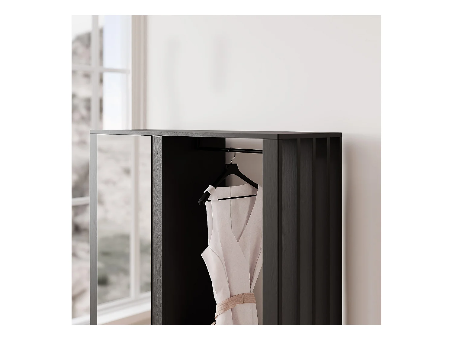 Armoire dressing avec miroir Noir