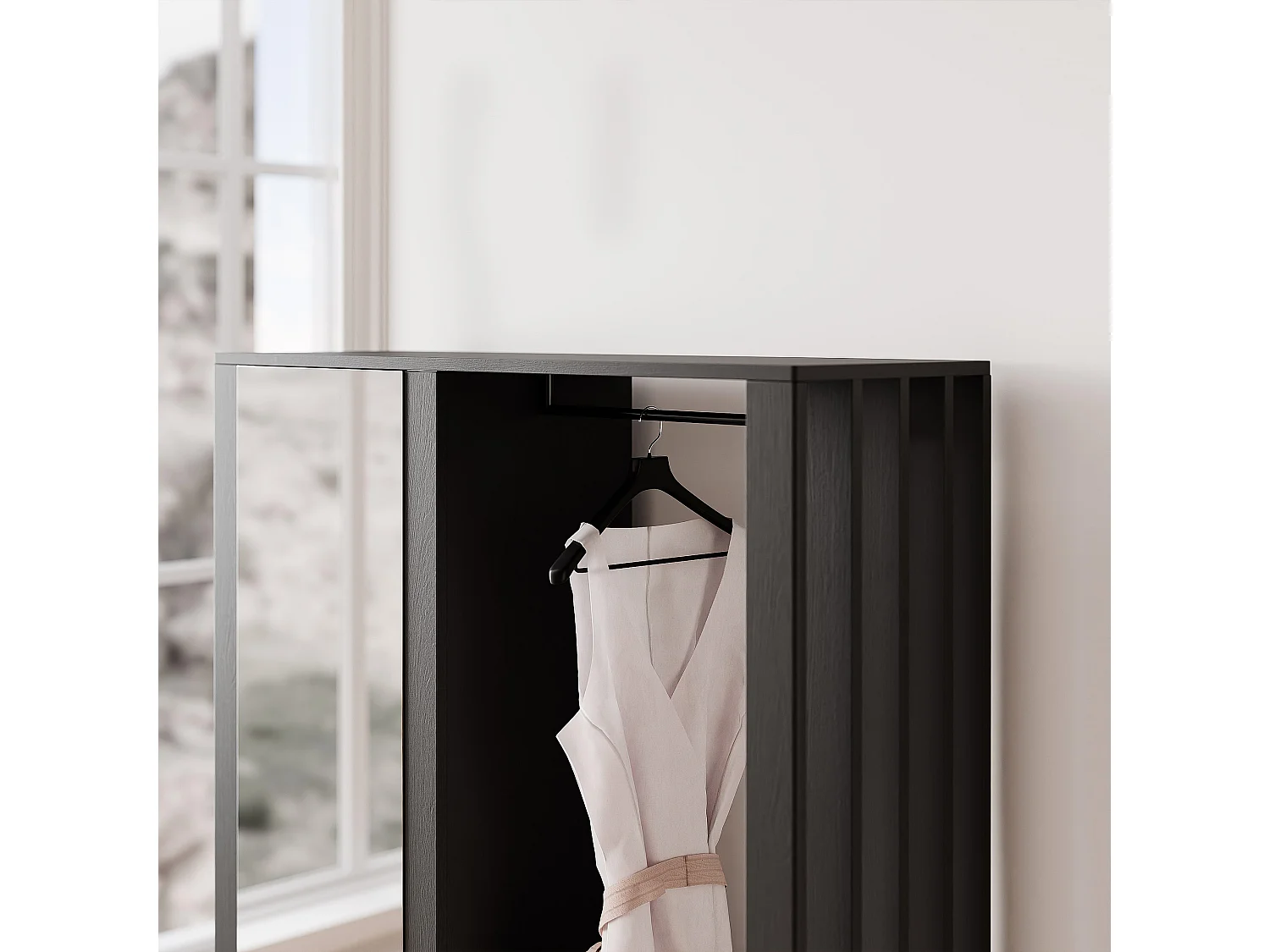 Armoire dressing avec miroir Noir
