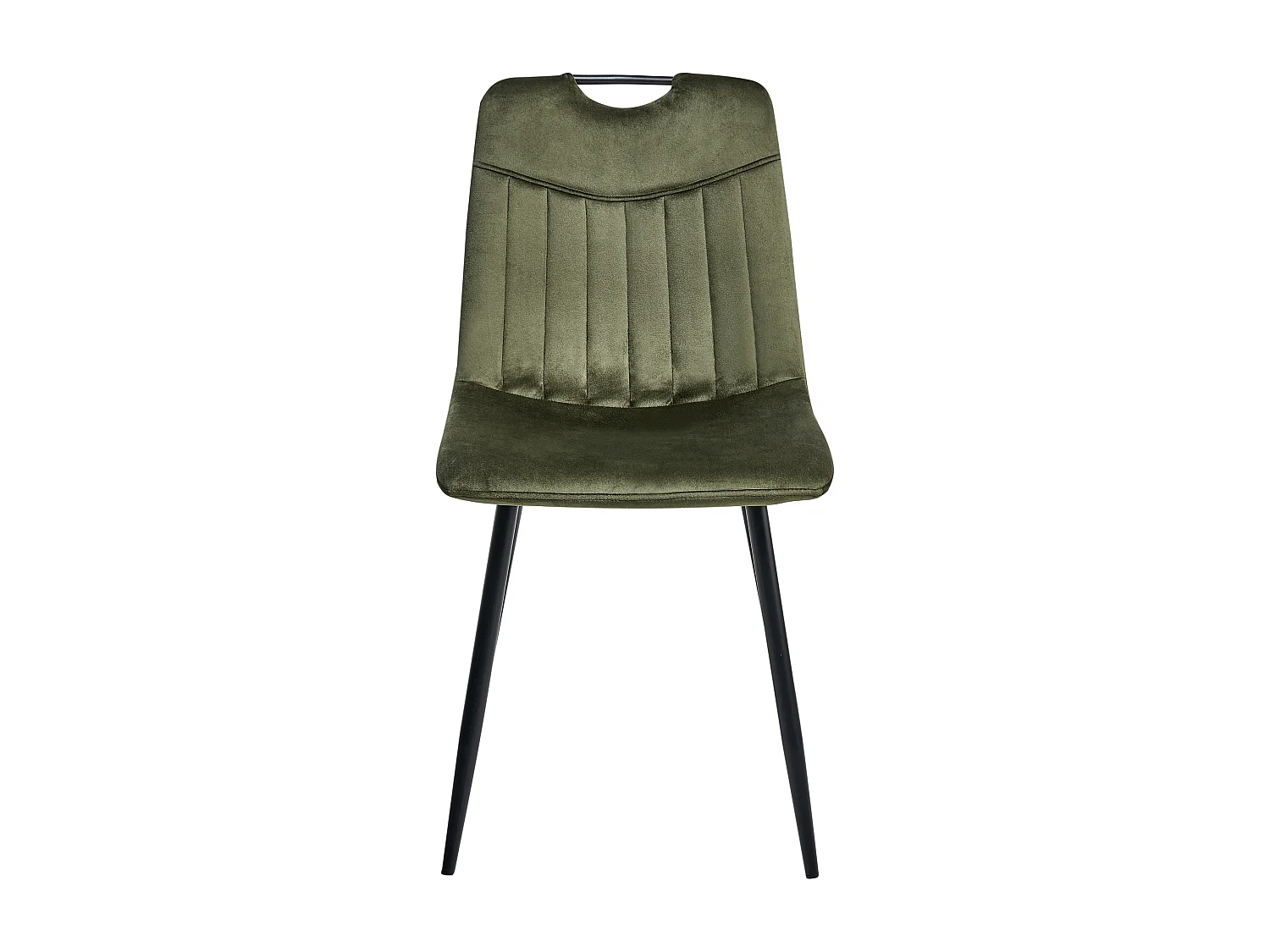 Lot de 4 chaises de salle à manger ARGYLE Velours Vert foncé