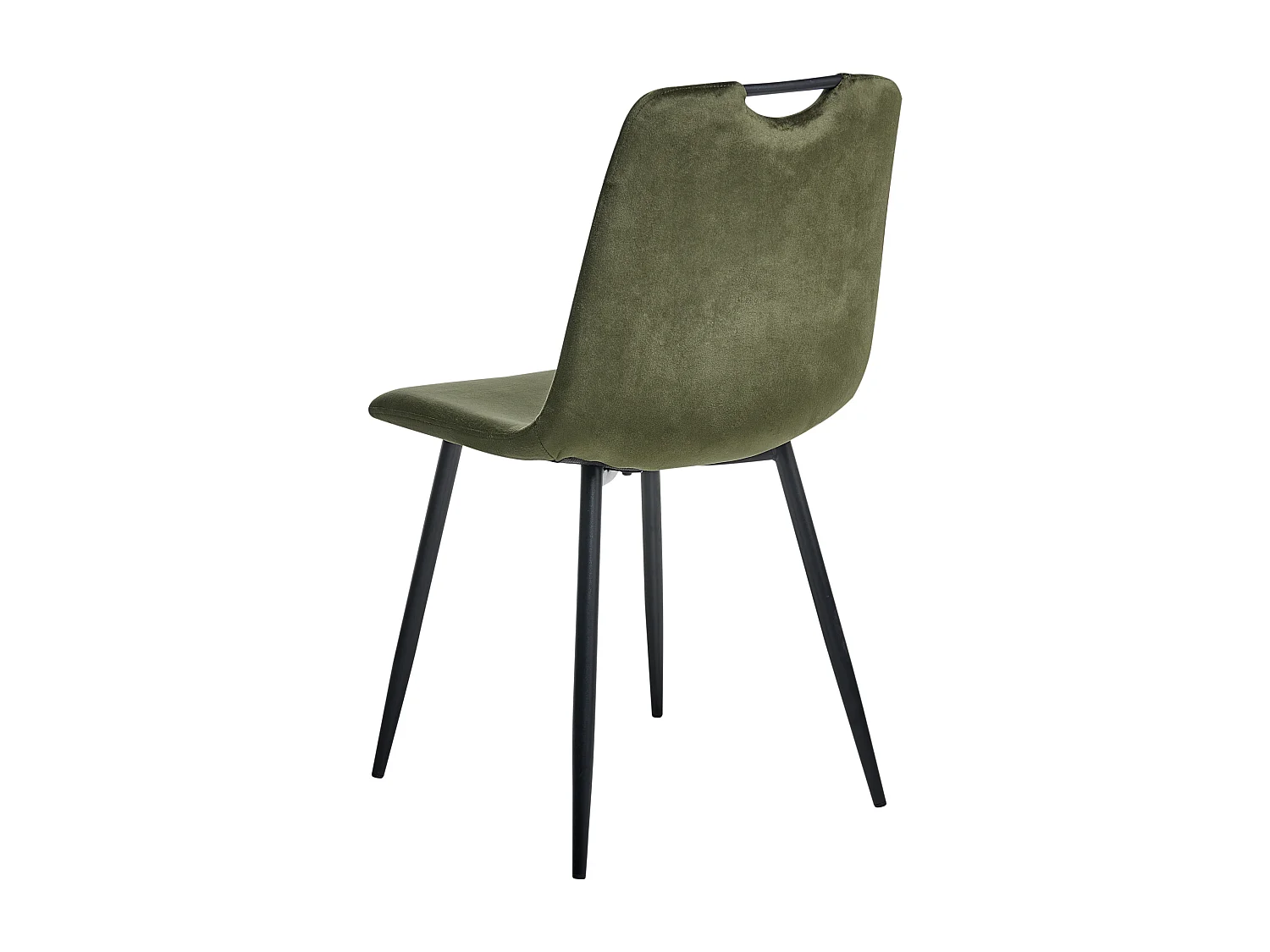 Lot de 4 chaises de salle à manger ARGYLE Velours Vert foncé