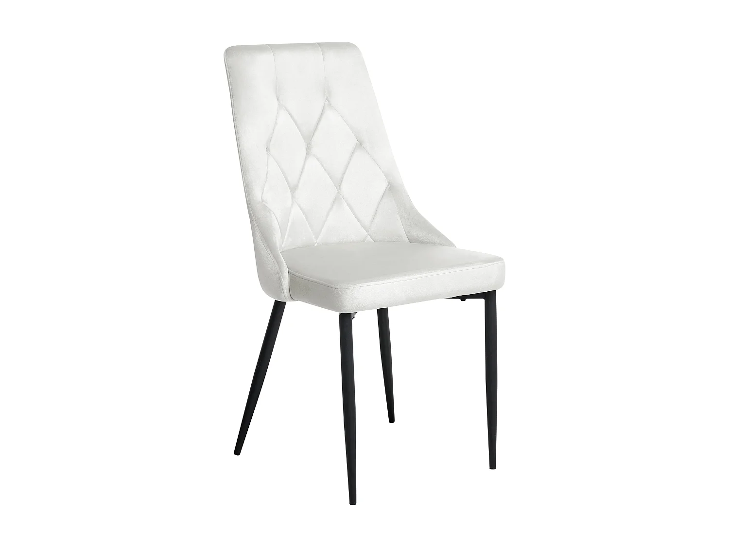 Lot de 2 chaises de salle à manger AVENIR Velours Blanc cassé