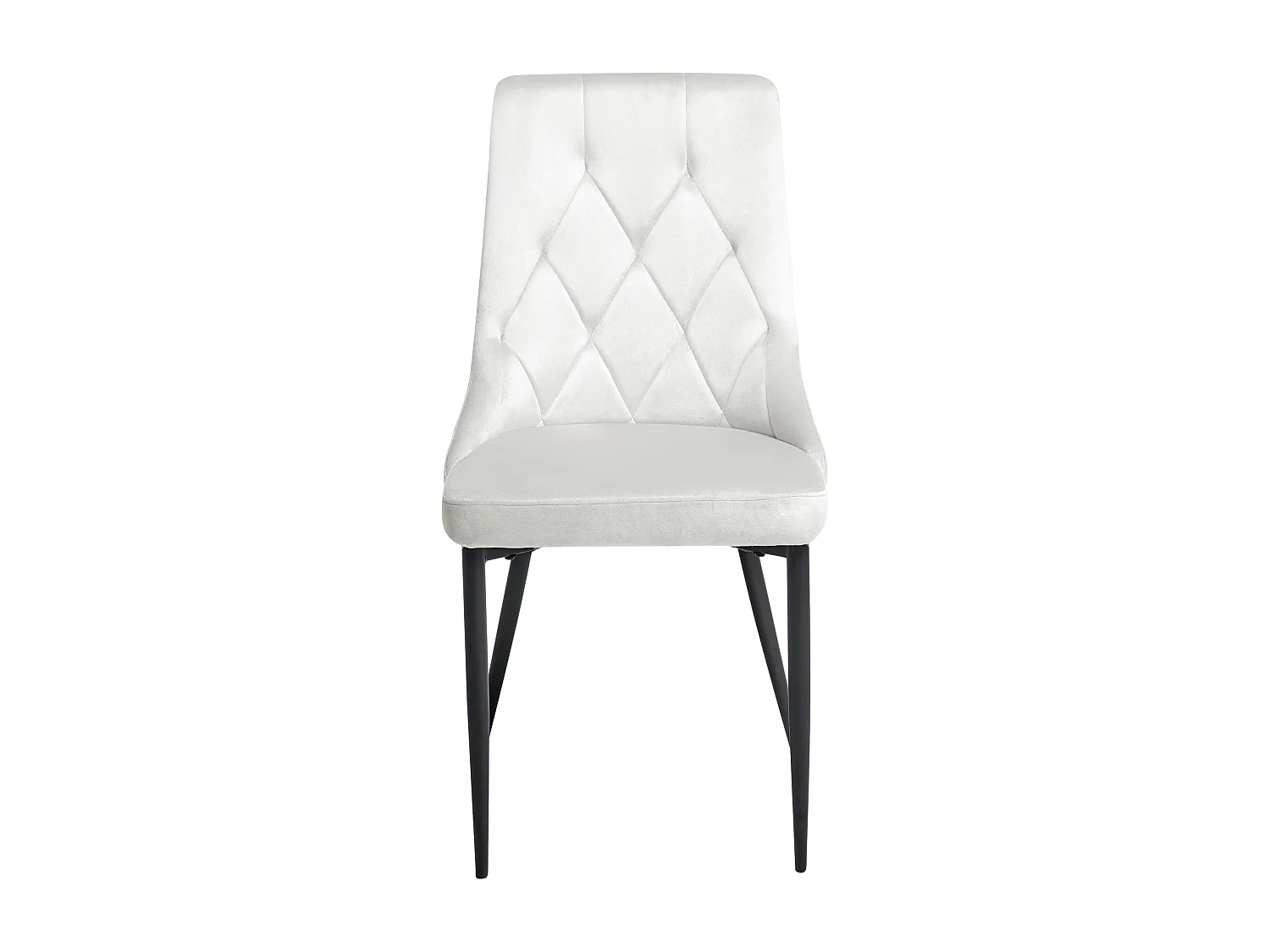 Lot de 2 chaises de salle à manger AVENIR Velours Blanc cassé