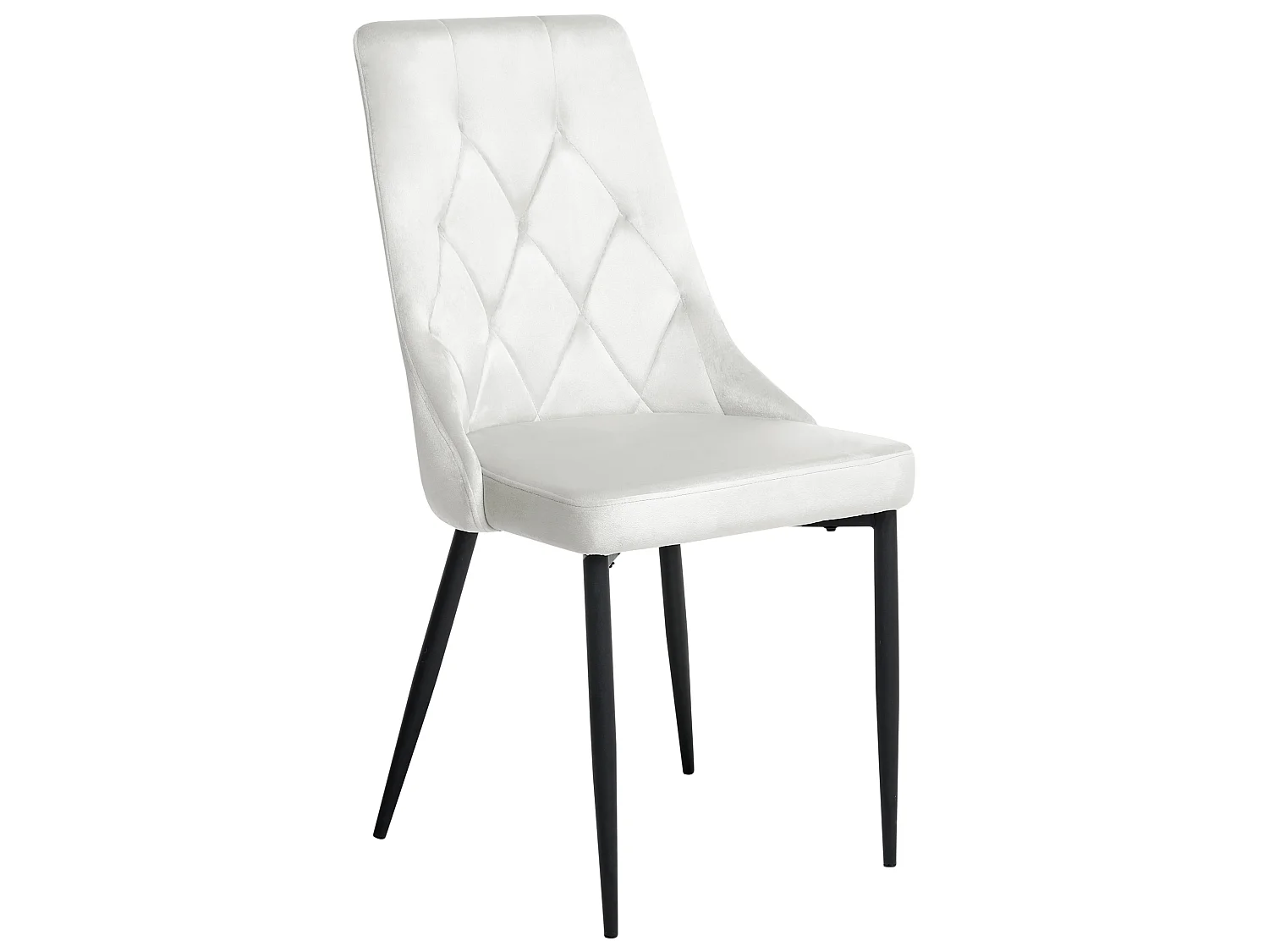 Set of 2 Dining Chairs AVENIR Velvet Off-White