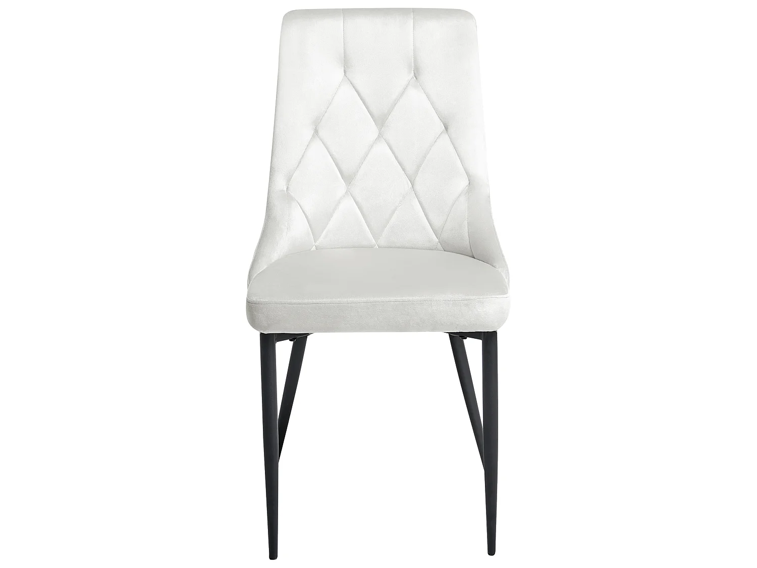 Set of 2 Dining Chairs AVENIR Velvet Off-White