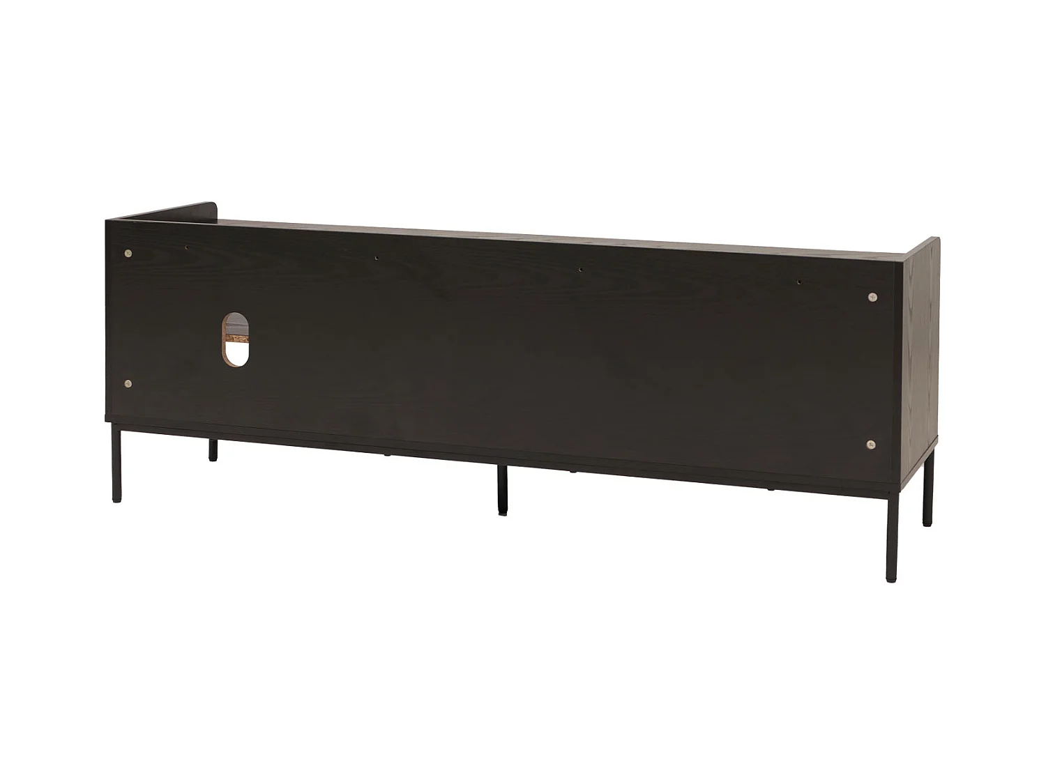 Drzwi do szafki pod telewizor MCW-O39,  wygląd drewna, czarny