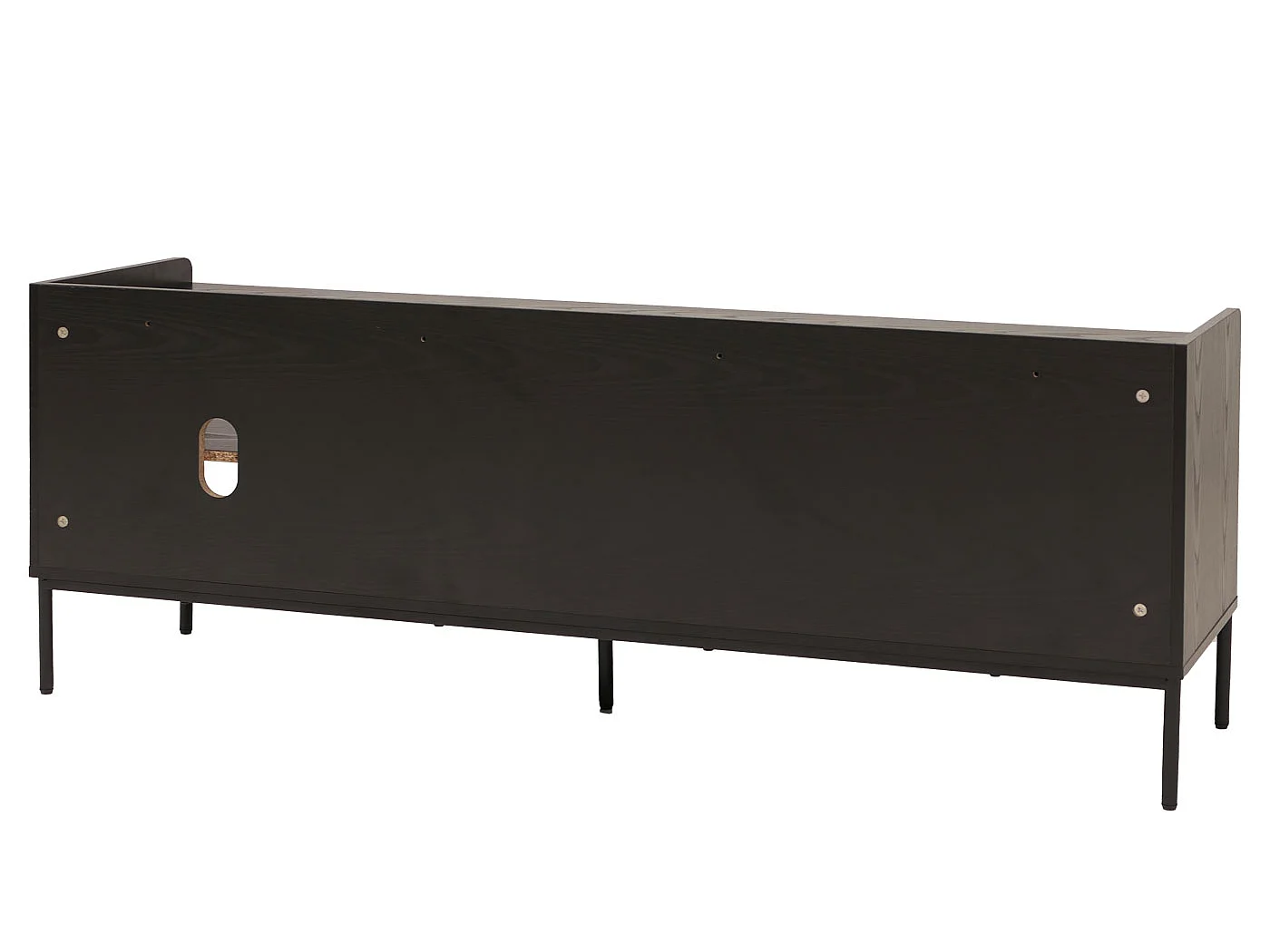 TV Stand Doors MCW-O39,  black wood-effect