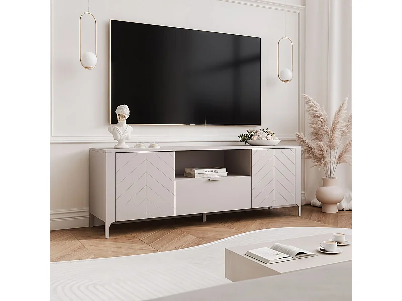 Meuble TV - 160 cm - LORIEN - Cachemire