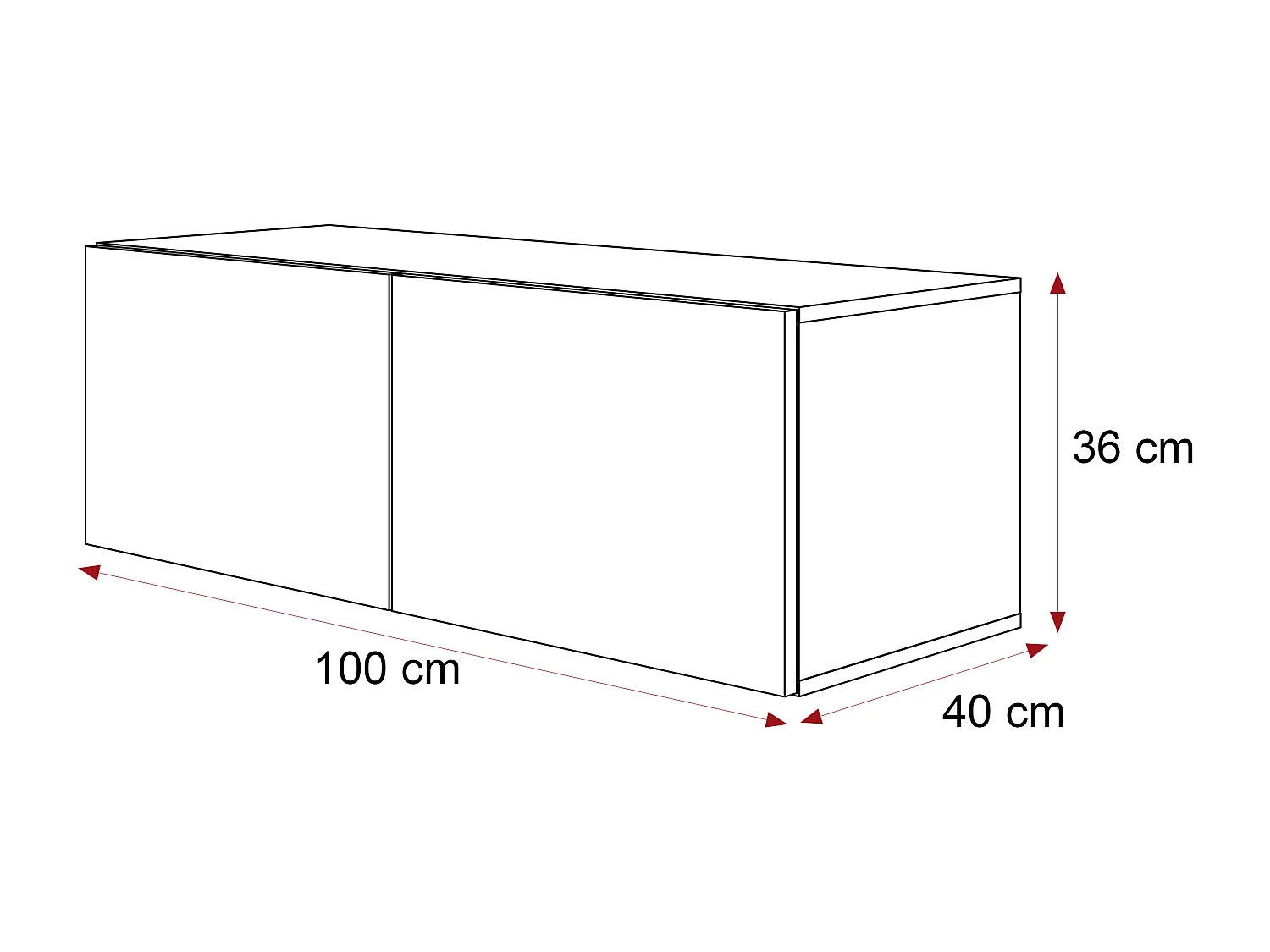 Meuble TV avec LED ANGEL 100 cm cachemire