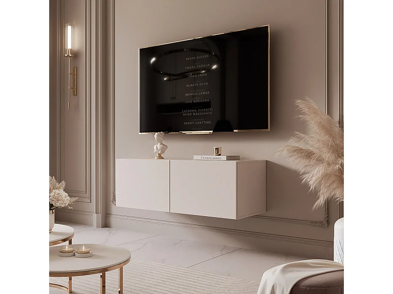 Meuble TV avec LED ANGEL 100 cm cachemire