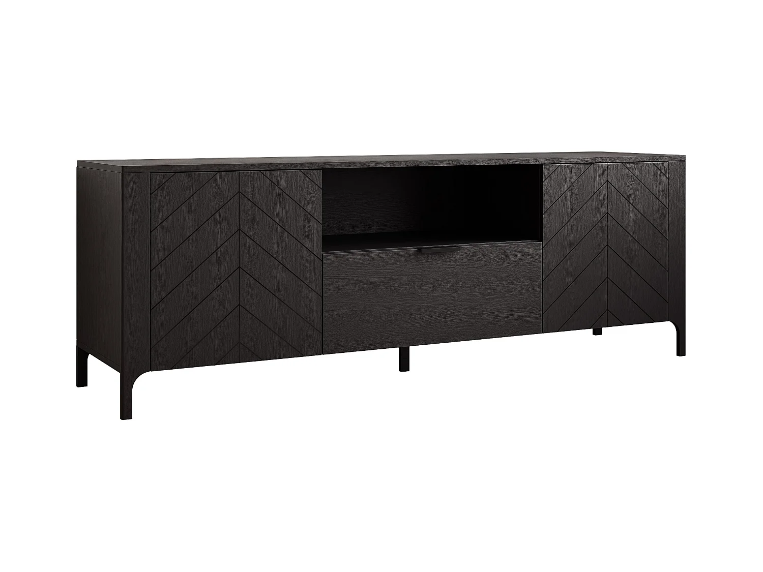Meuble TV - 160 cm - LORIEN - Noir