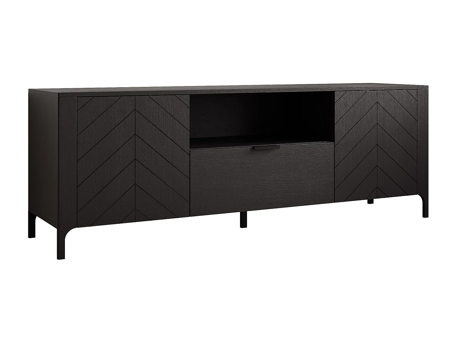 Meuble TV - 160 cm - LORIEN - Noir