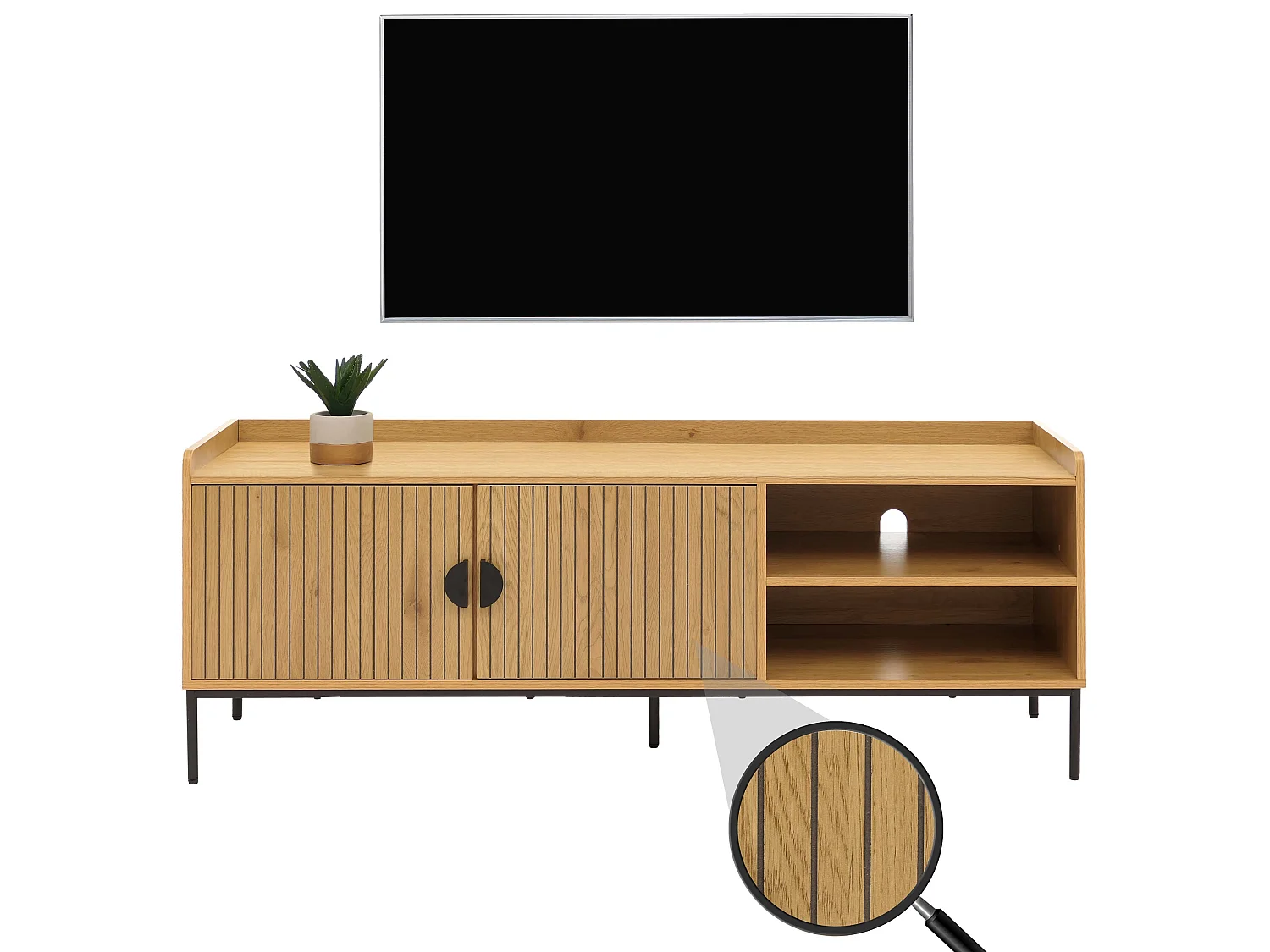 TV Stand Doors MCW-O39,  natural