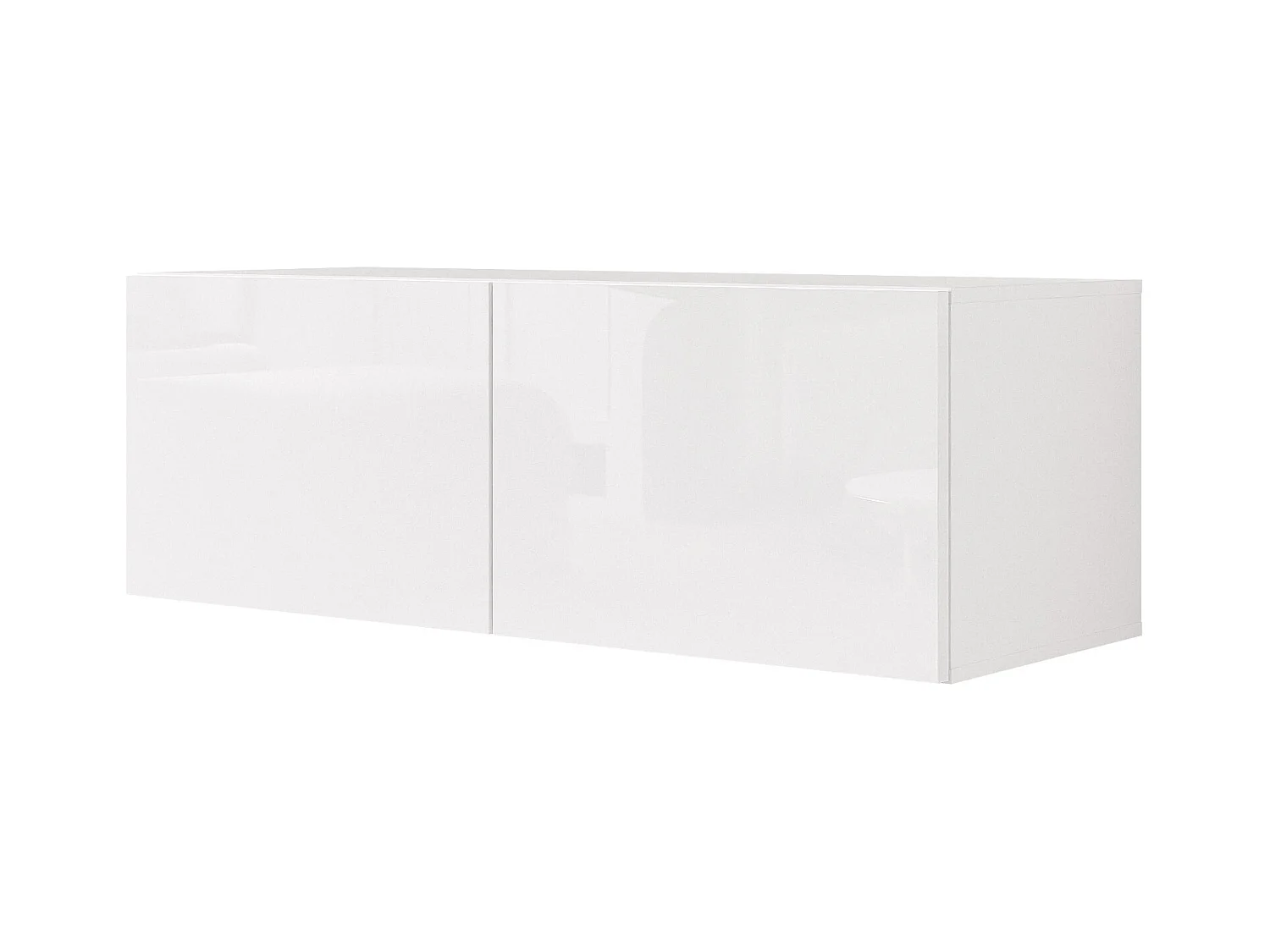 Meuble TV avec LED ANGEL 100 cm blanc brillant