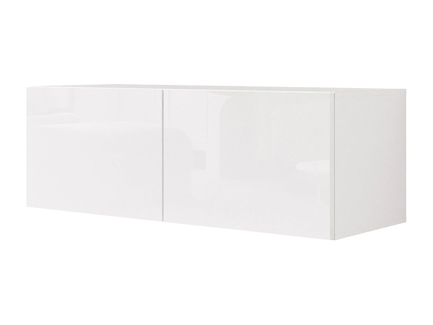 Meuble TV avec LED ANGEL 100 cm blanc brillant