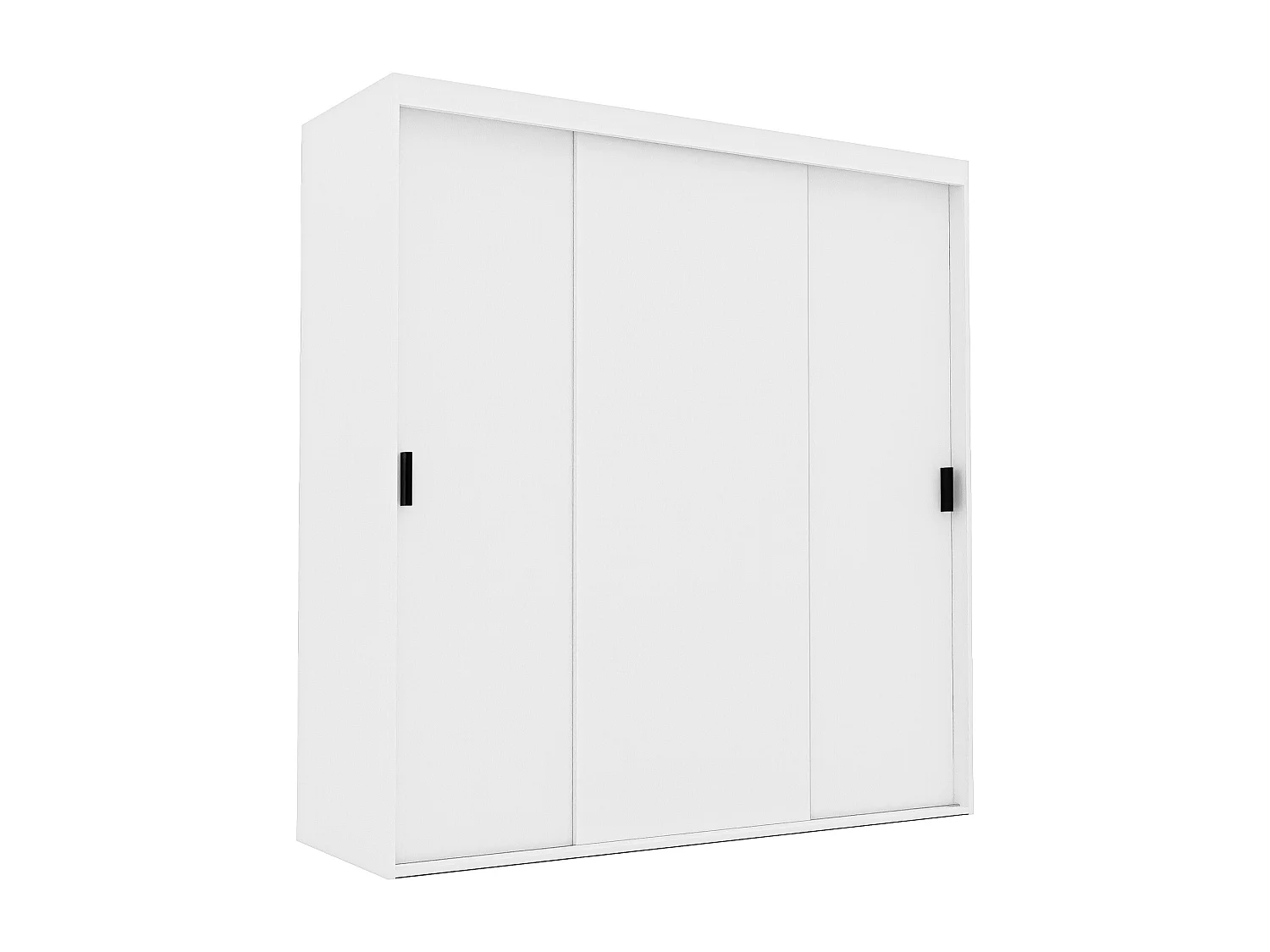 Armoire 3 portes coulissantes - L180 cm - Blanc - STILO