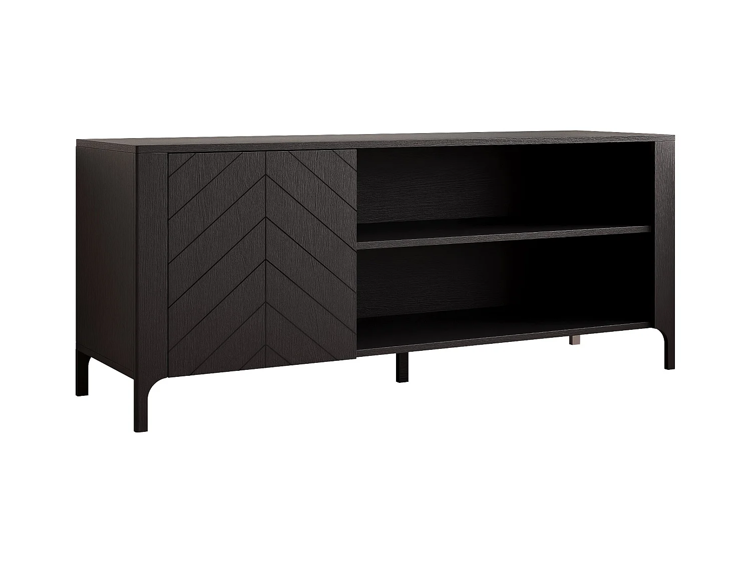Meuble TV - 135 cm - LORIEN - Noir