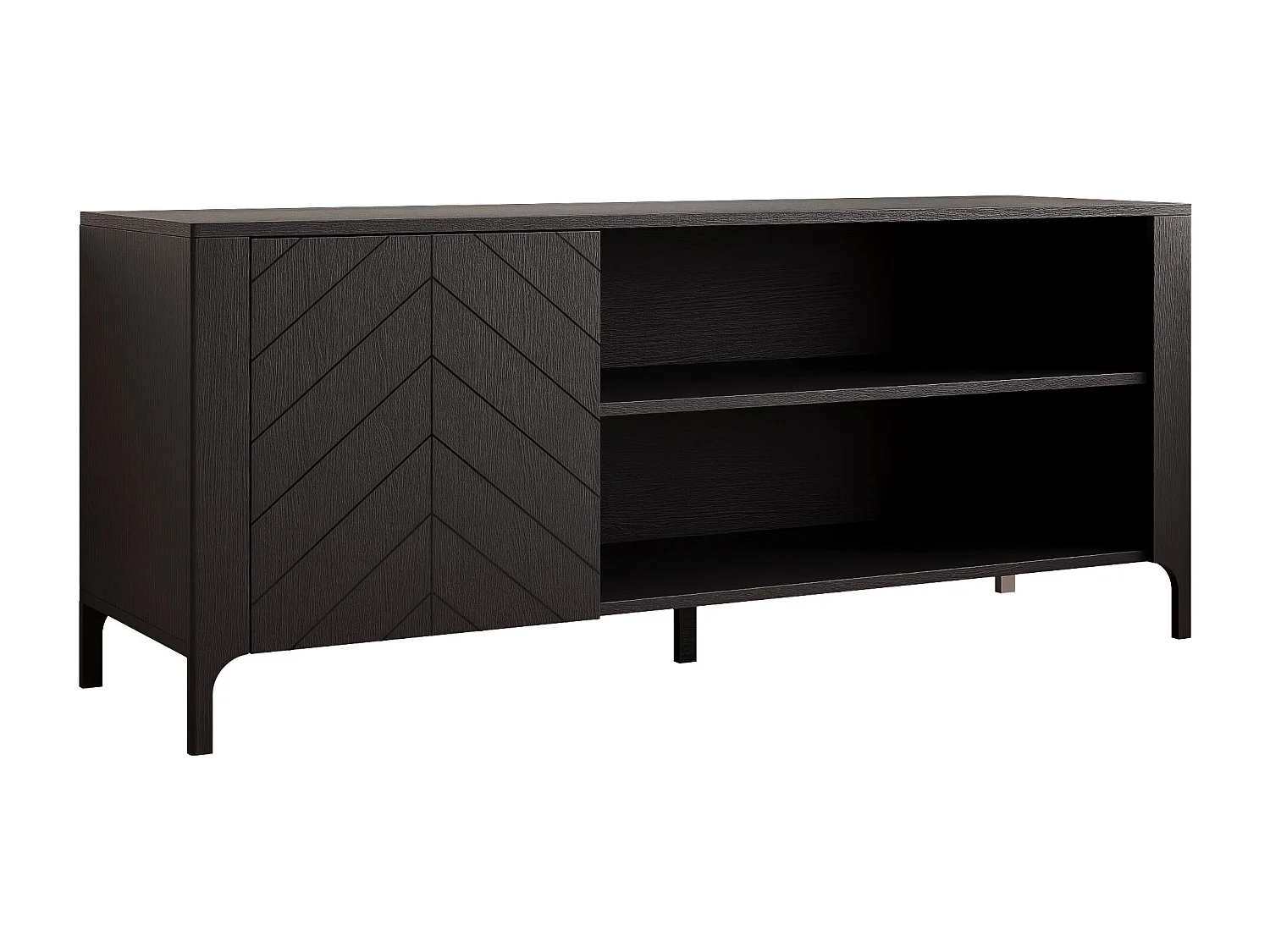 Meuble TV - 135 cm - LORIEN - Noir