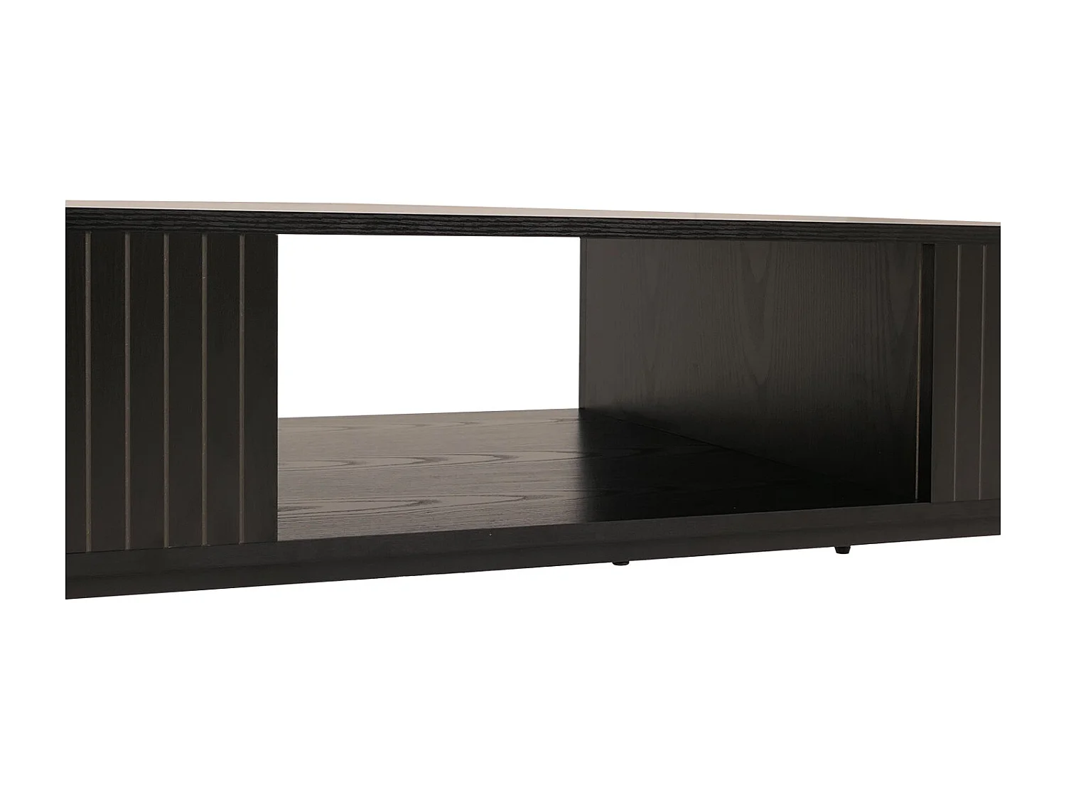 Meuble TV MCW-O39,  aspect bois noir