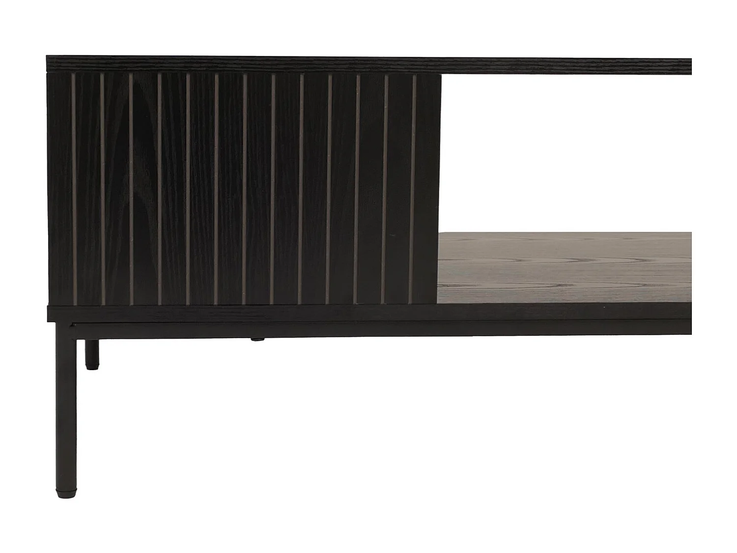 Meuble TV MCW-O39,  aspect bois noir