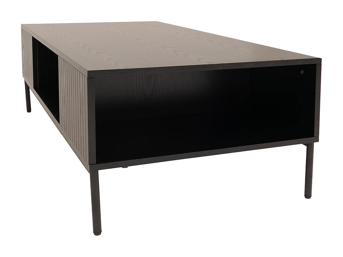 Meuble TV MCW-O39,  aspect bois noir