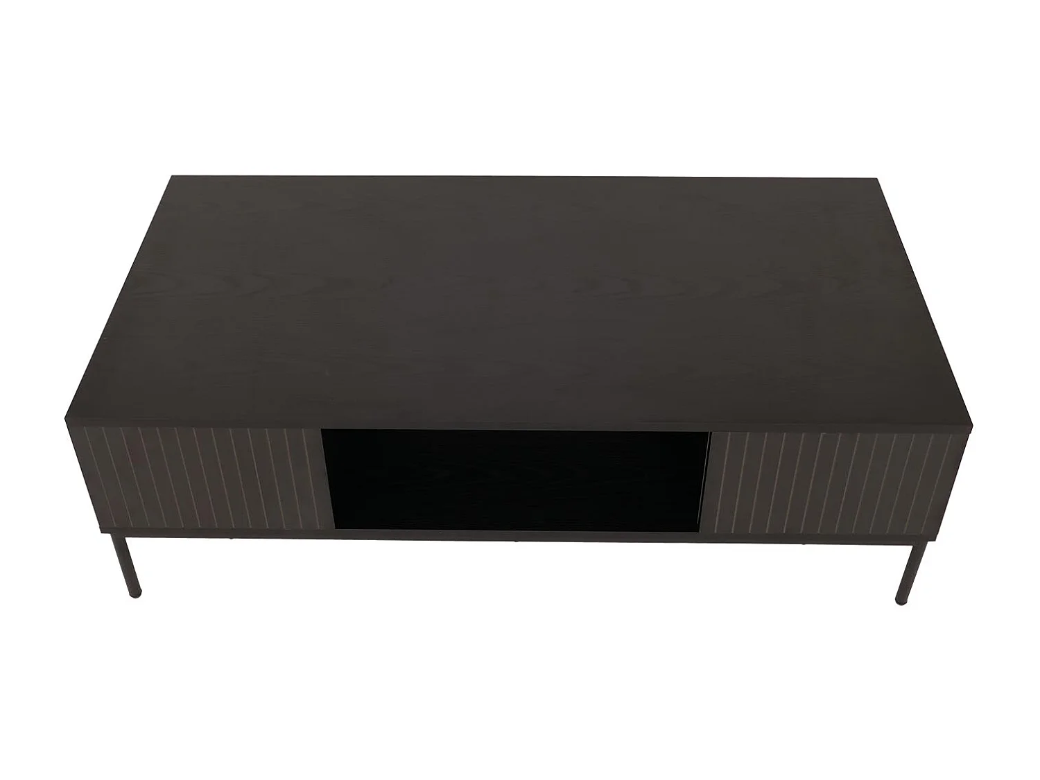 Meuble TV MCW-O39,  aspect bois noir