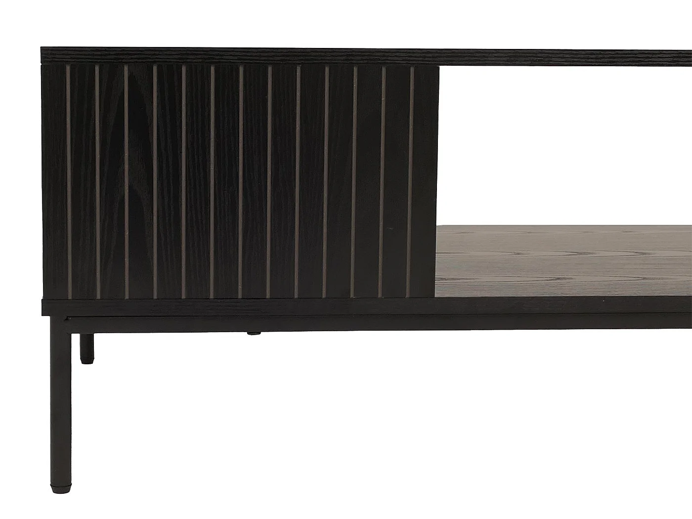 Meuble TV MCW-O39,  aspect bois noir