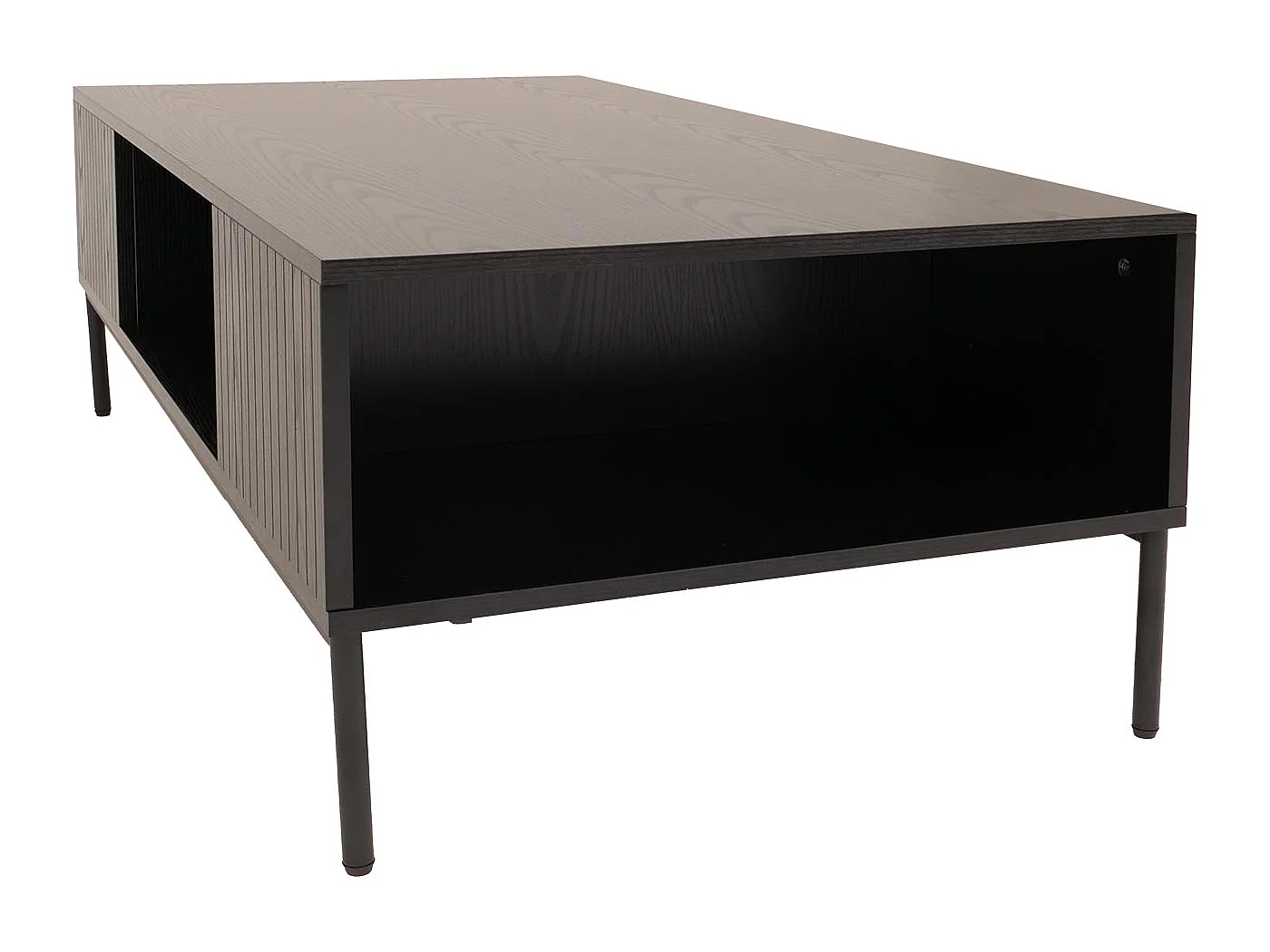 Meuble TV MCW-O39,  aspect bois noir