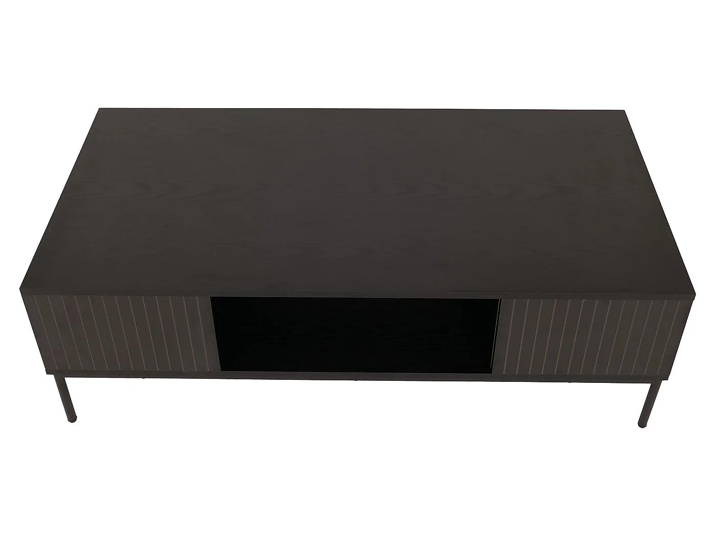 Meuble TV MCW-O39,  aspect bois noir