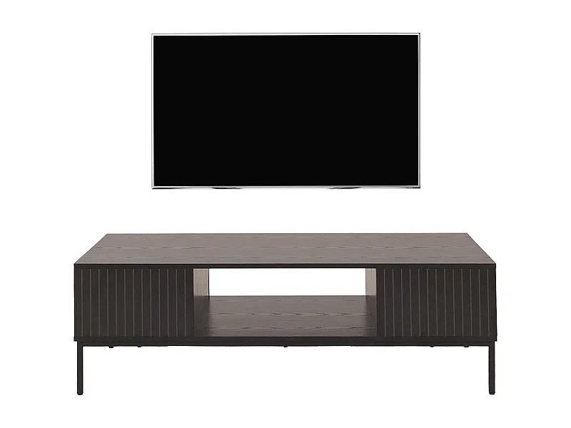 Meuble TV MCW-O39,  aspect bois noir