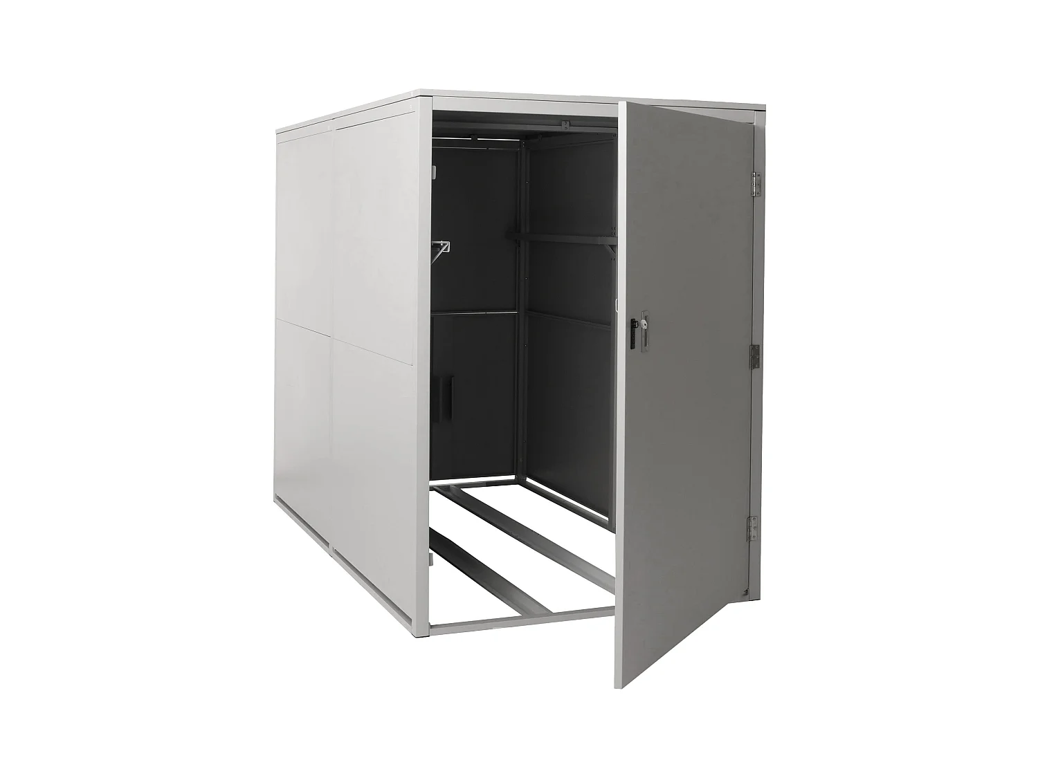 Garaż na 2 rowery MCW-L56c,  jasnoszary